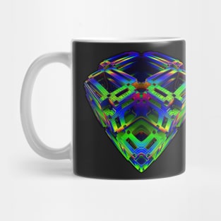 Three-dimensional vividly-colored cube Mug